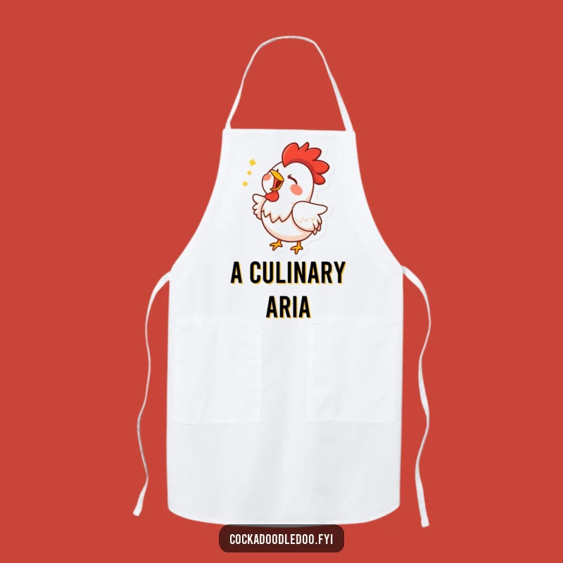 Funny Singing Rooster Apron: Cook to the Beat in the Kitchen