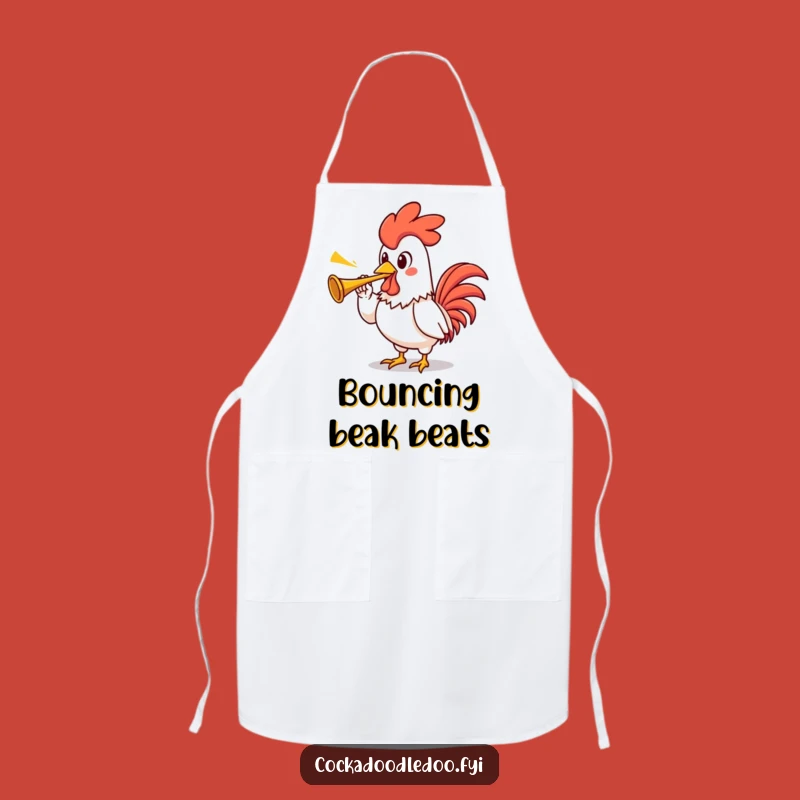 Funny Rooster Apron: Proud Trumpeter Chef, Perfect Funny Gift for Kitchen
