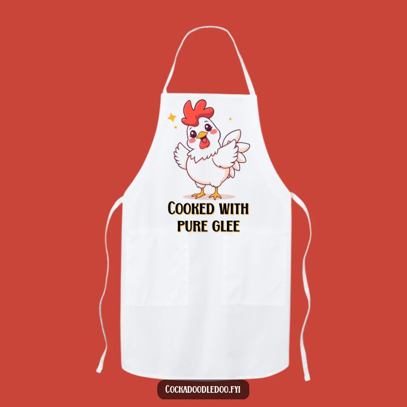 Funny Grinning Rooster Apron: Hilarious Kitchen Fun for Celebratory Cooks