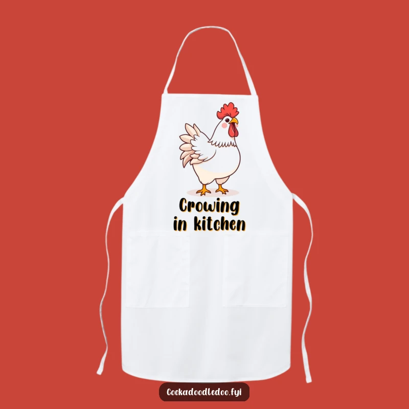 Funny Kawaii Rooster Apron: Cook with Morning Enthusiasm