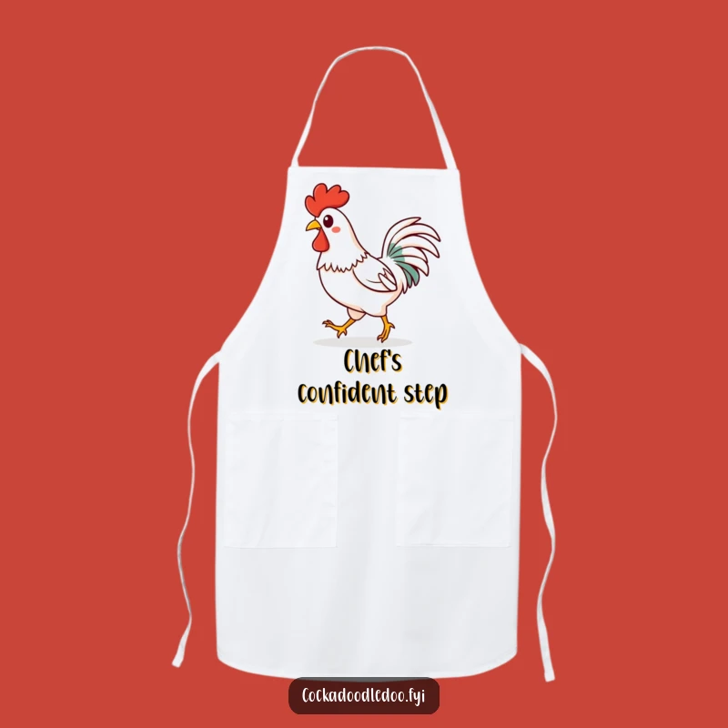 Funny Kawaii Rooster Apron: Confident Strut - Kitchen Funny Gift for Cheerful Cooks