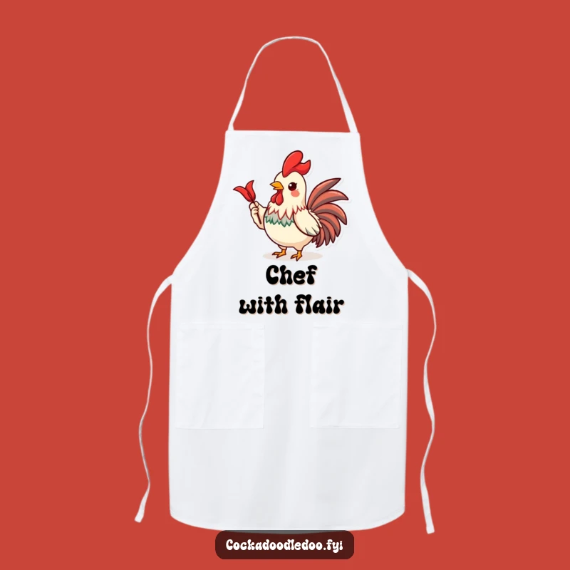 Funny Kawaii Rooster Apron - Cook with Proud Flair