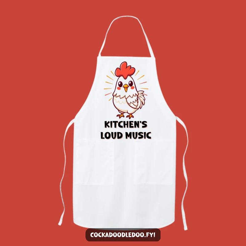 Funny Energetic Rooster Apron: Cook with Powerful Flair!