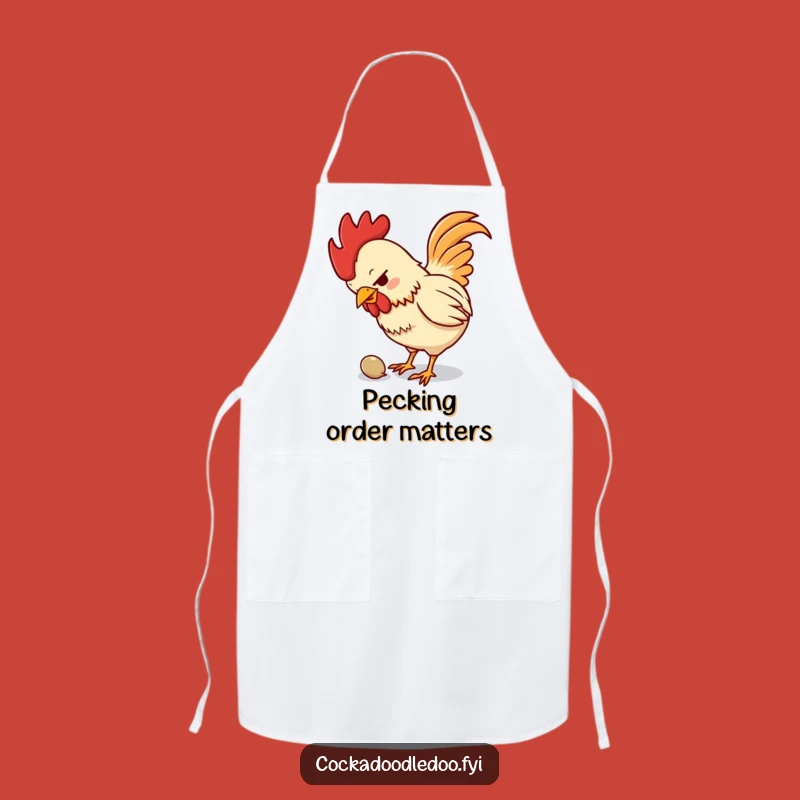 Funny Determined Rooster Apron: Hilarious Kitchen Fun for Aspiring Chefs