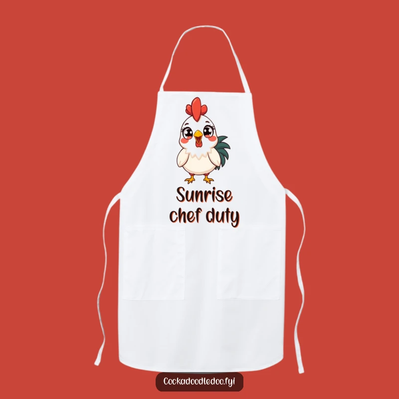 Funny Surprised Rooster Cooking Apron: Laugh-Worthy Kitchen Wear, a Great Funny Gift