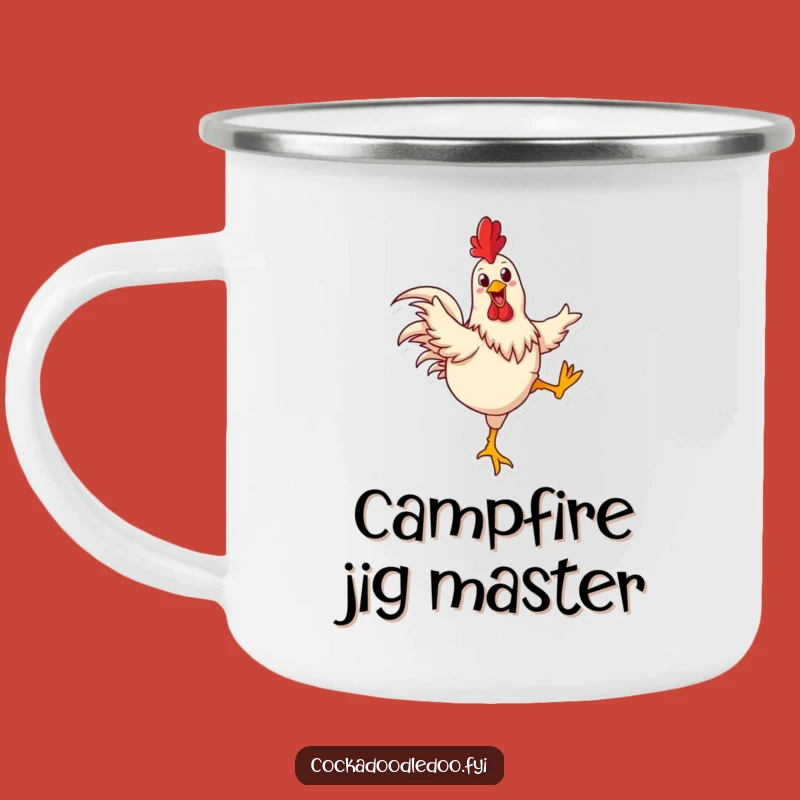 Durable Funny Rooster Dancing Camping Mug: Adventure with Rhythm
