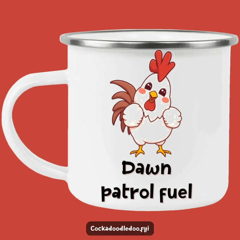 Funny Proud Rooster Camping Mug: Morning Crow on Adventures, Perfect Gift