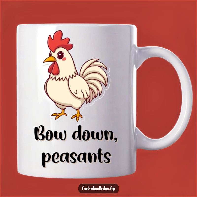 Funny Proud Rooster Mug: Chest Puffed Attitude, Perfect Humorous Gift