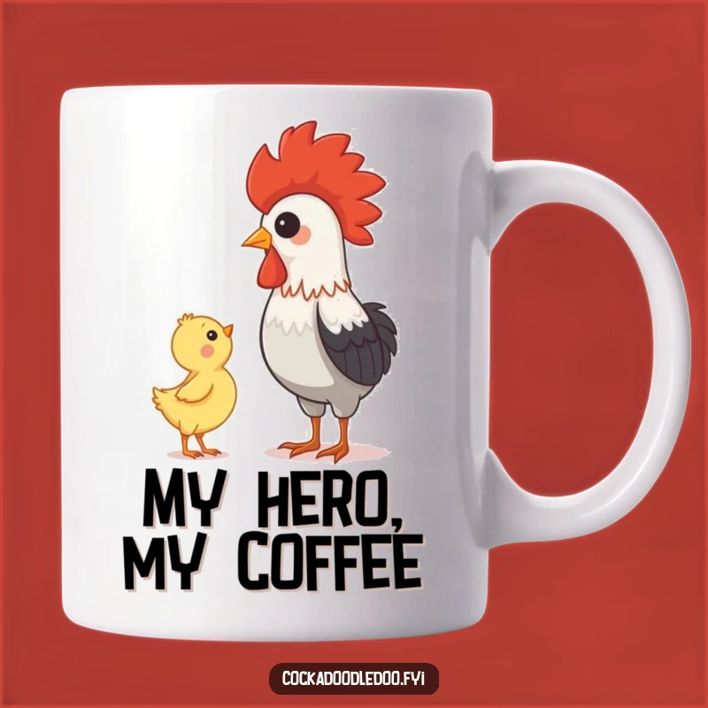 Funny Rooster & Chick Mug: A Heartwarming Gift of Admiration
