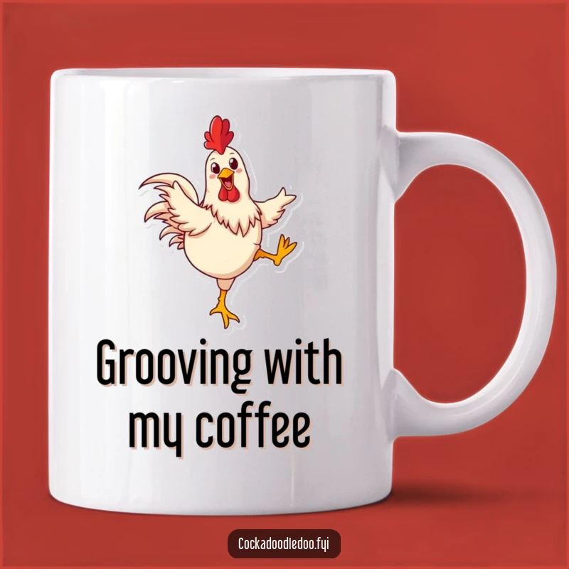 Funny Rooster Dancing Mug: A Joyful and Energetic Gift for Fun Lovers