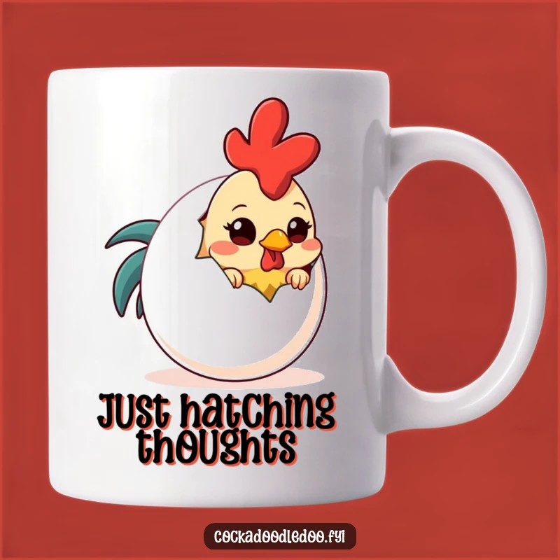 Funny Shy Rooster Egg Mug: Adorable Cartoon Gift for Those Who Need a Little Push