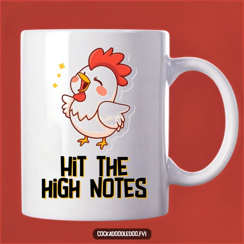 Funny Singing Rooster Mug: Joyful Farm Animal Gift for Morning Melodies
