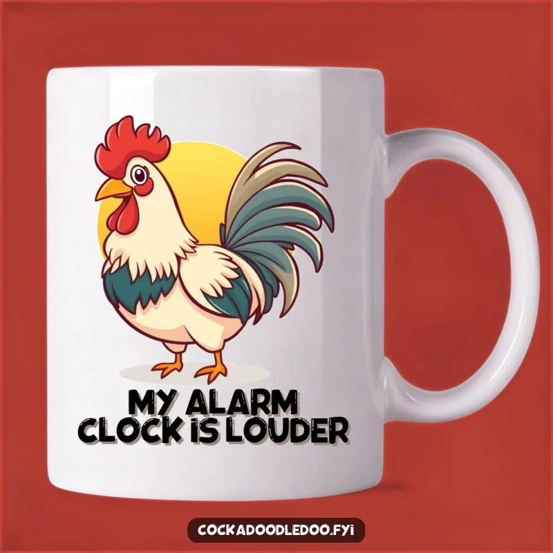 Funny Rooster Sunrise Crowing Mug: A Cheerful Morning Gift for Early Birds