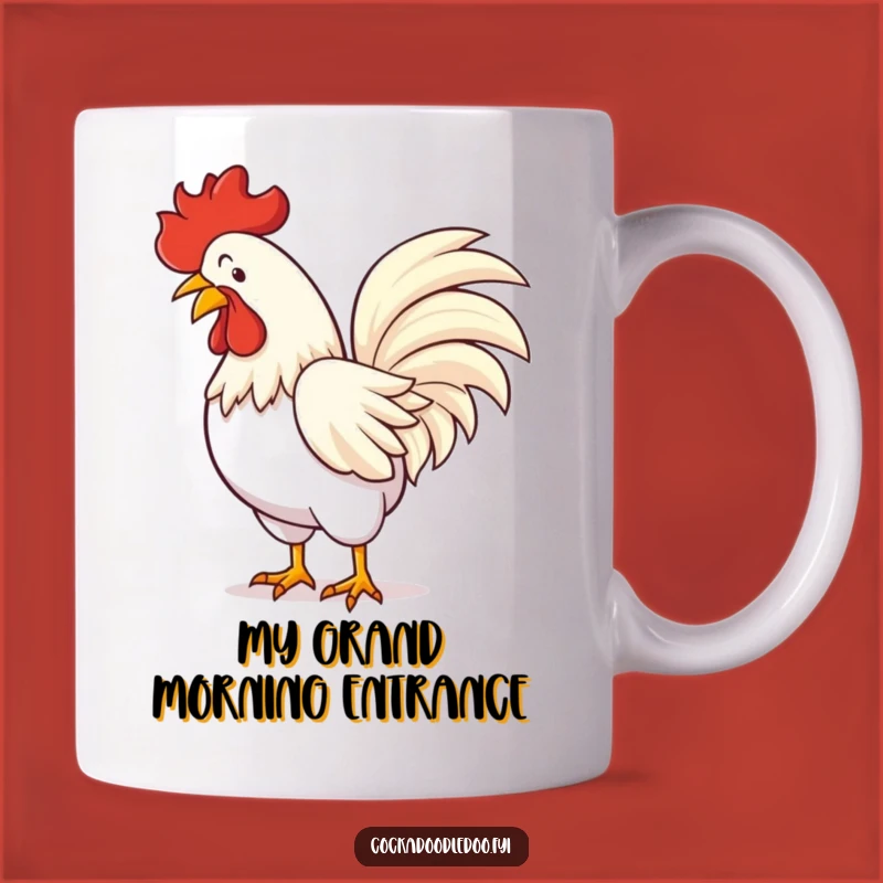 Funny Rooster Bow Mug - A Hilarious Gift for Her or Him