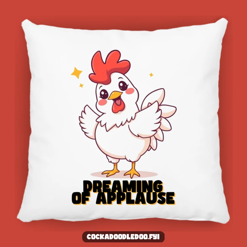 Funny Grinning Rooster Pillow: Hilarious Comfort for a Joyful Snooze
