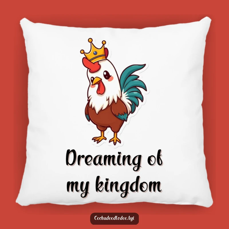 Funny Rooster Crown Pillow: Regal Comfort, Majestic Funny Gift for Softness