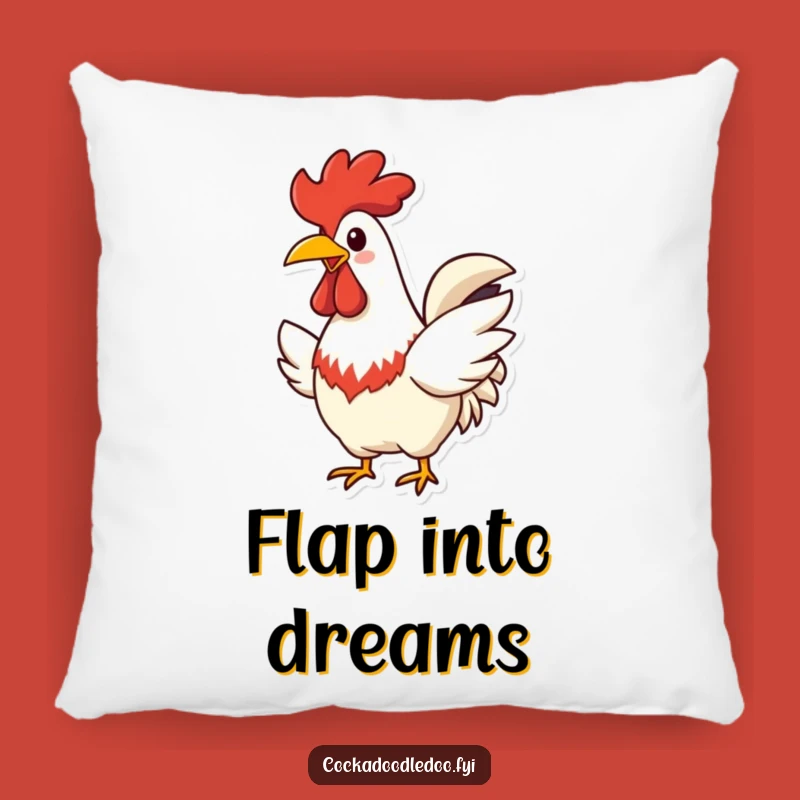Funny Cheerful Rooster Pillow: Cozy Flapping Comfort, Perfect Humorous Gift