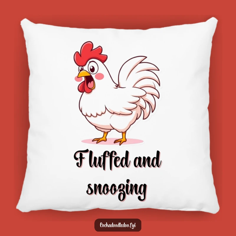 Funny Wide-Eyed Rooster Pillow: Soft Cartoon Cushion for Cozy, Funny Gifts