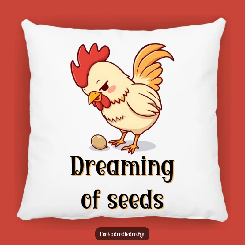 Funny Determined Rooster Pillow: Hilarious Comfort for a Chuckle-Filled Nap