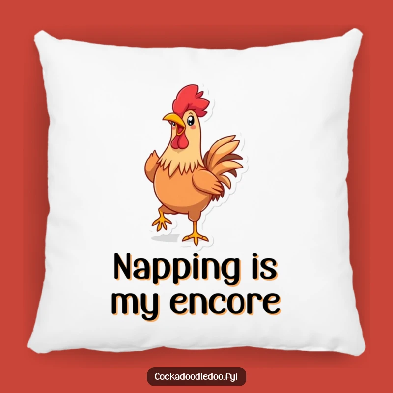 Funny Kawaii Rooster Strut Pillow: Adorable Comfort with a Hilarious Twist