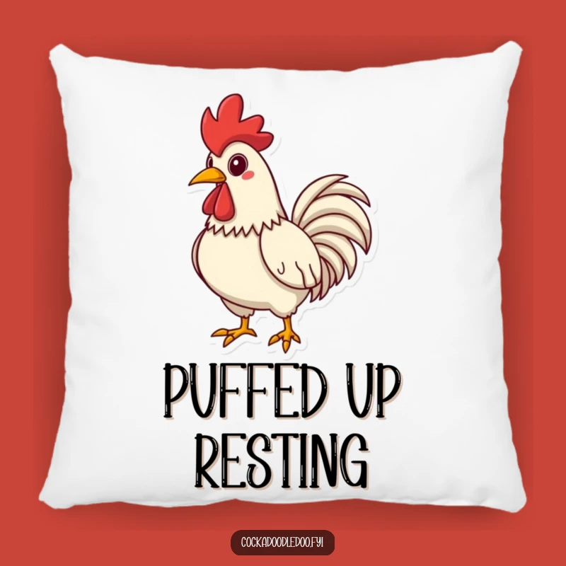 Funny Proud Rooster Pillow: Cozy Puffed Chest Comfort, Perfect Humorous Gift