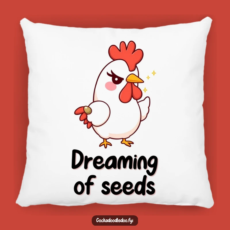 Funny Rooster Wink Pillow - Comfy Character Cushion, Mischievous Accent