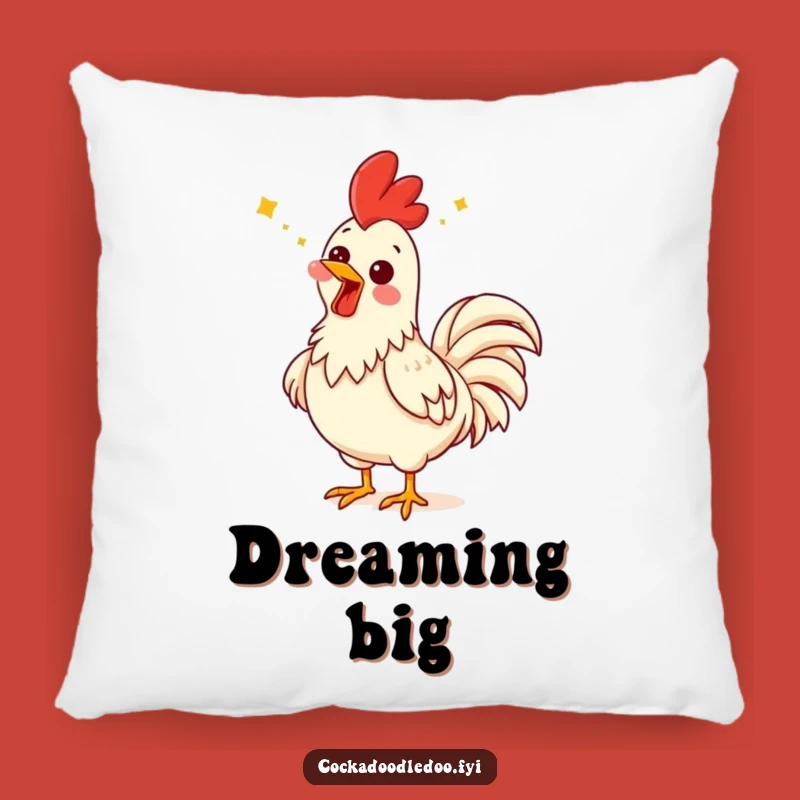 Funny Singing Rooster Pillow: Comical Expression Comfort for Your Couch