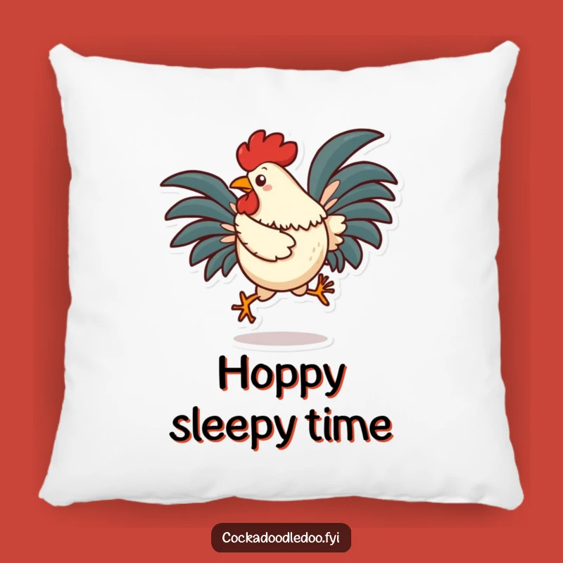 Funny Rooster Hop Pillow - Comfy Character Cushion, Silly Dance Accent