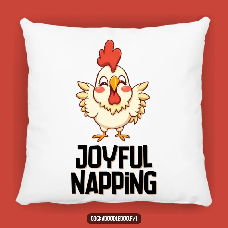 Funny Joyful Rooster Pillow - Cozy Exaggerated Comfort for Happy Souls