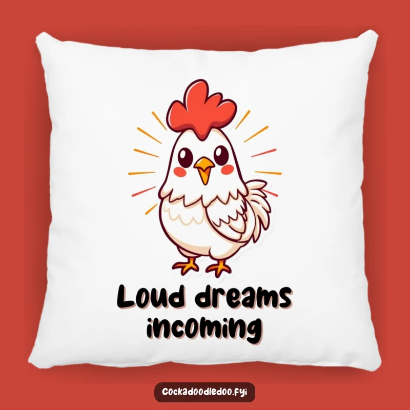 Funny Energetic Rooster Pillow: Cozy Comfort with a Powerful Punch