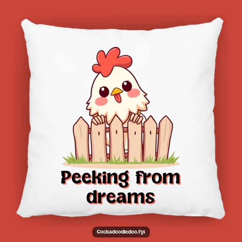 Funny Rooster Peeking Pillow: Cozy Curiosity, Comfy Funny Gift