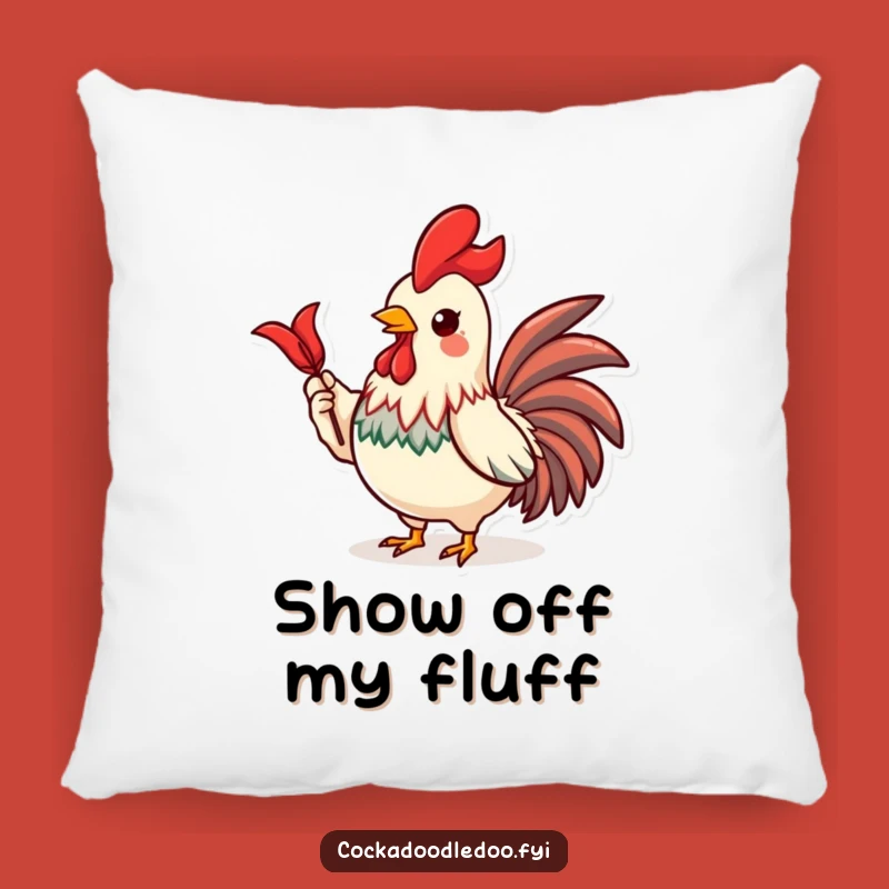 Funny Kawaii Rooster Pillow - Cozy Comfort with Proud Charm
