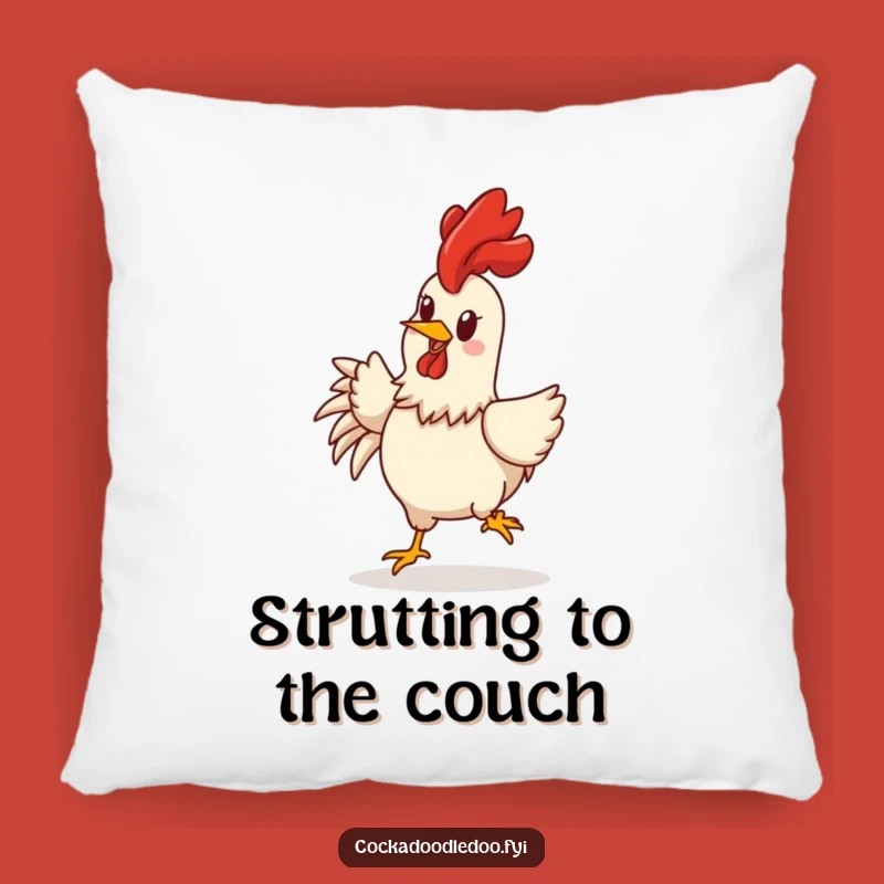 Funny Rooster Pillow: Soft Cheerful Cushion, Adorable Funny Gift for Comfort
