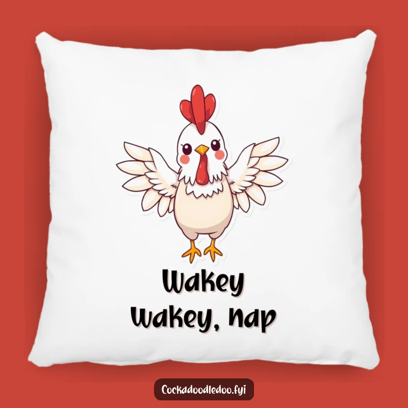 Funny Kawaii Rooster Pillow: Snuggle with Cheerful Greetings, Cozy Comfort