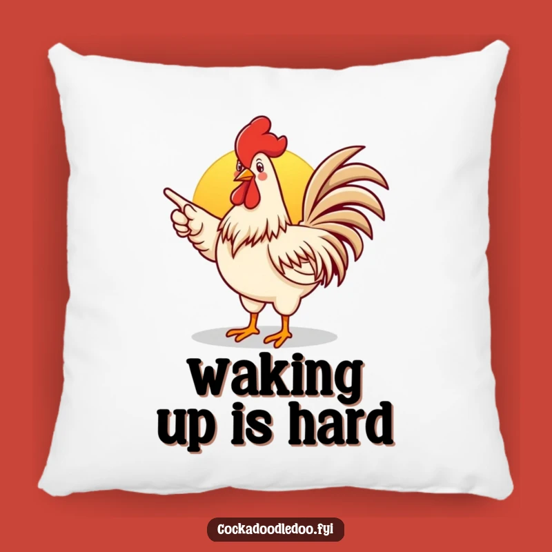 Funny Rooster Pillow: Soft & Cheerful Cartoon Cushion Comfort