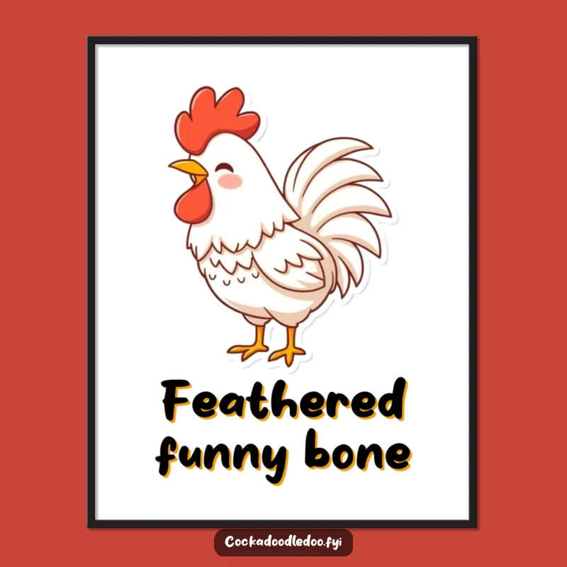 Funny Rooster Laugh Digital Art: Hilarious Birdy Downloadable Print for Cheer