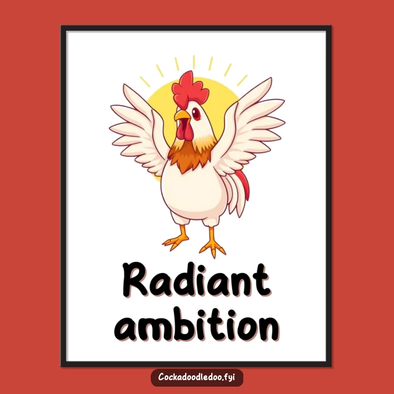 Funny Basking Rooster Digital Art: Instant Download for a Sunny Vibe