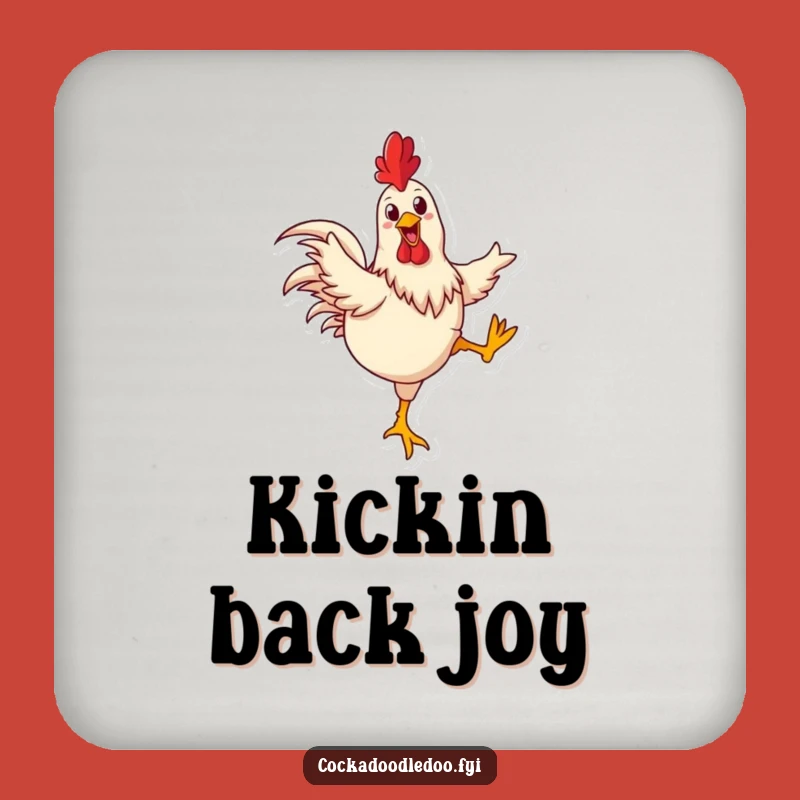 Funny Rooster Dancing Drink Coaster: Protect Surfaces with Playful Steps