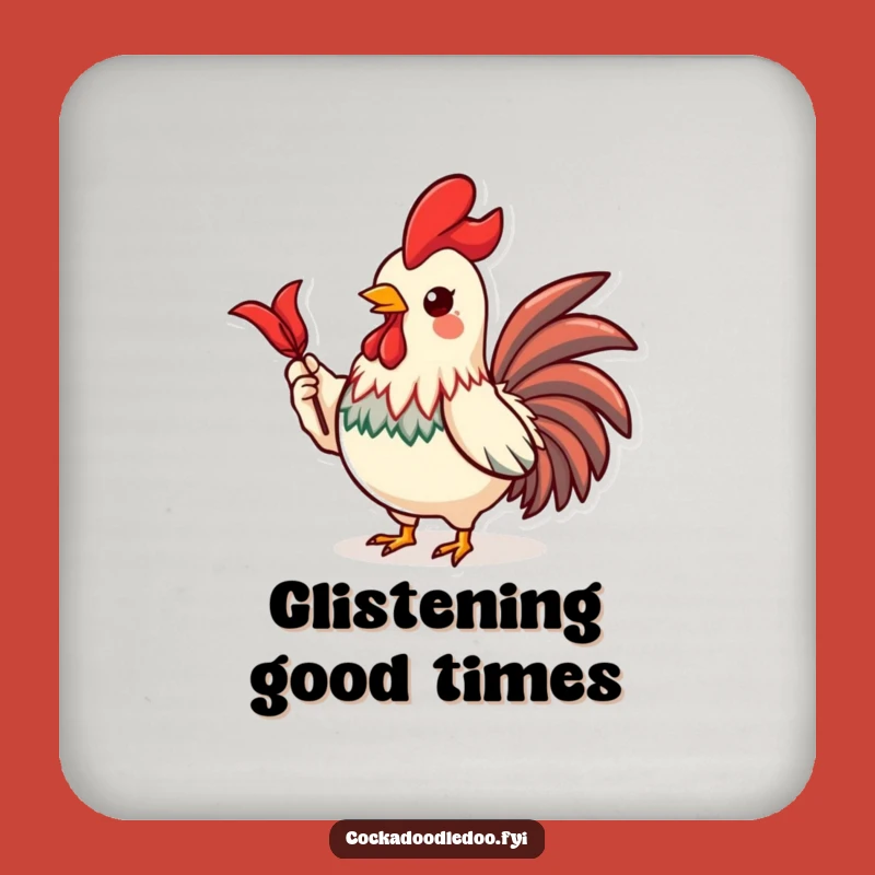 Funny Kawaii Rooster Drink Coaster - Protect Surfaces with Proud Style