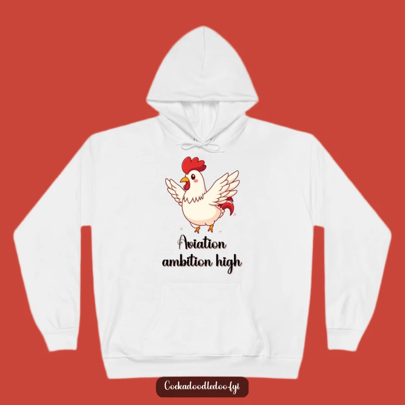 Cozy Funny Rooster Flying Hoodie: Stay Warm on Your Adventures