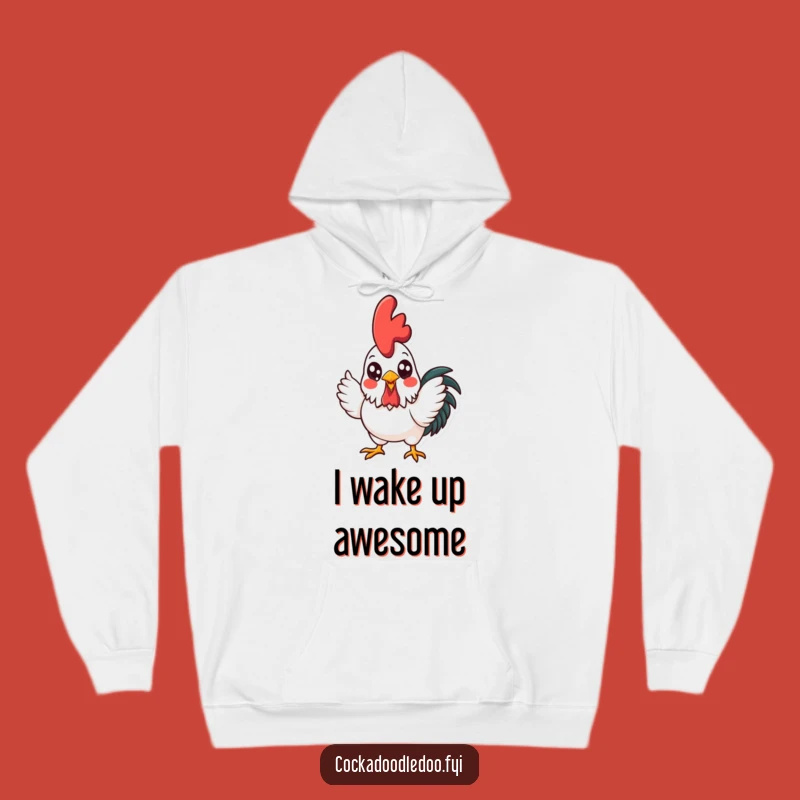 Cozy Funny Kawaii Rooster Crowing Hoodie: Your Go-To Comfy Gift