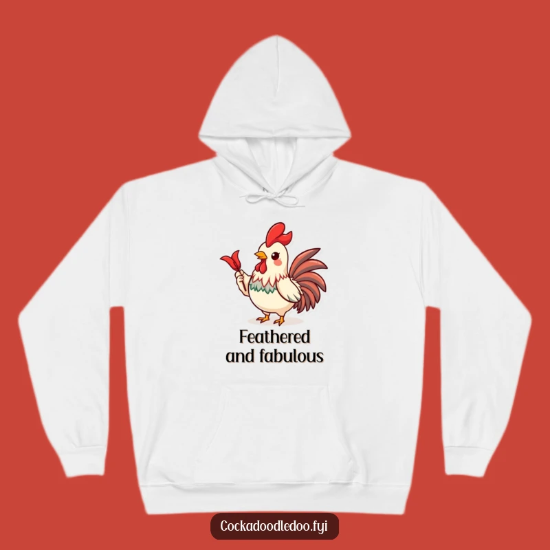 Funny Kawaii Rooster Hoodie - Cozy & Proud Character Apparel