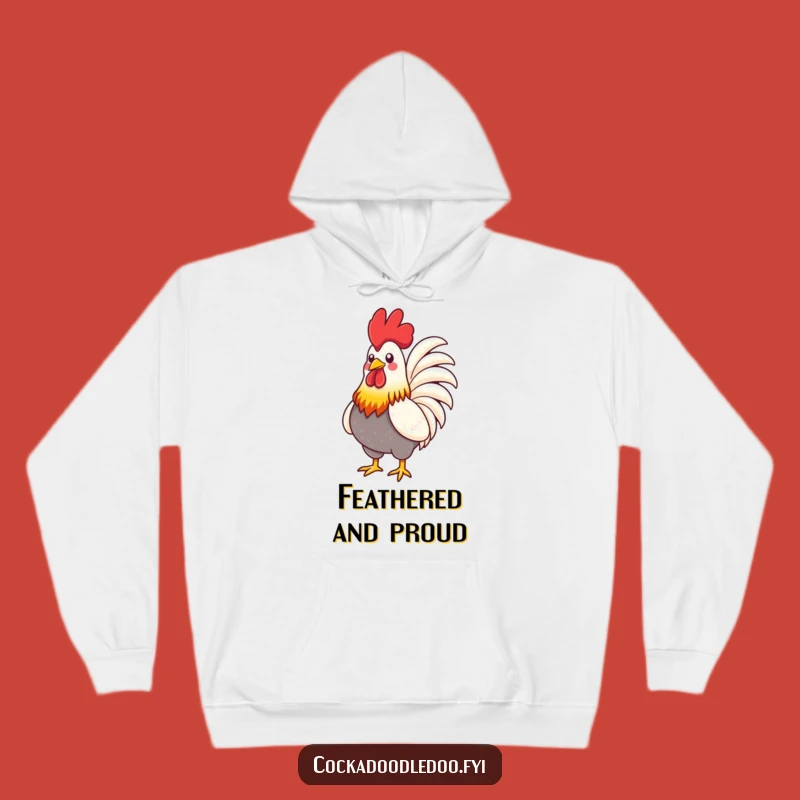 Funny Rooster Chest Hoodie: Cozy Confidence, Warm Funny Gift