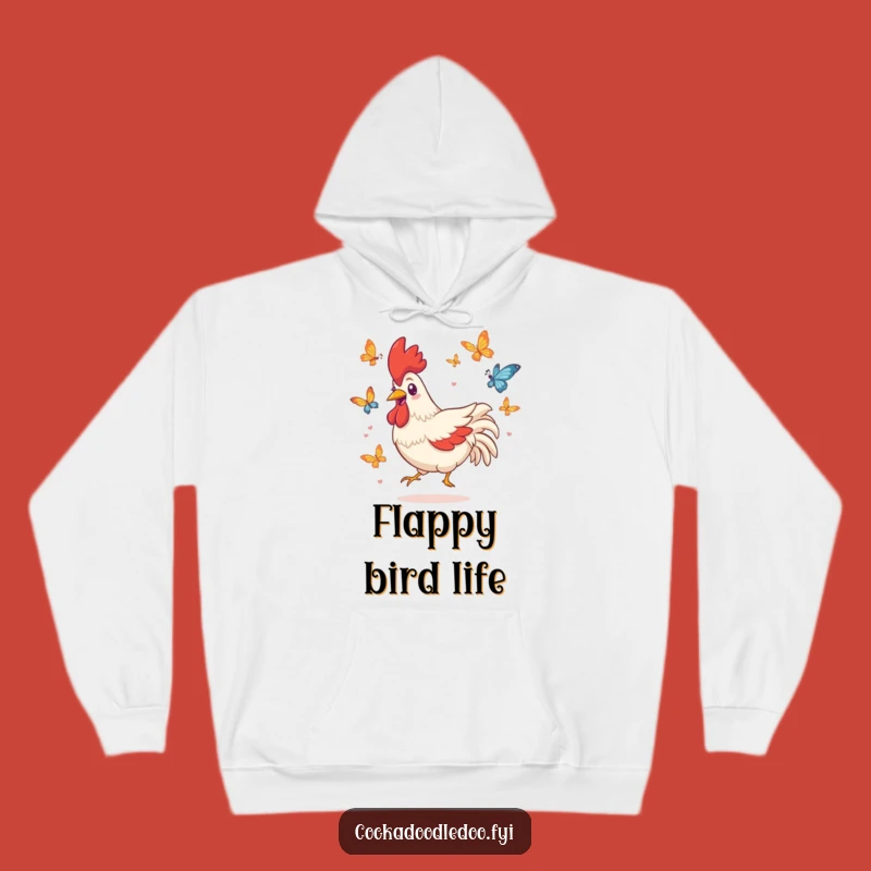 Funny Kawaii Rooster Hoodie - Cozy & Playful Character Apparel
