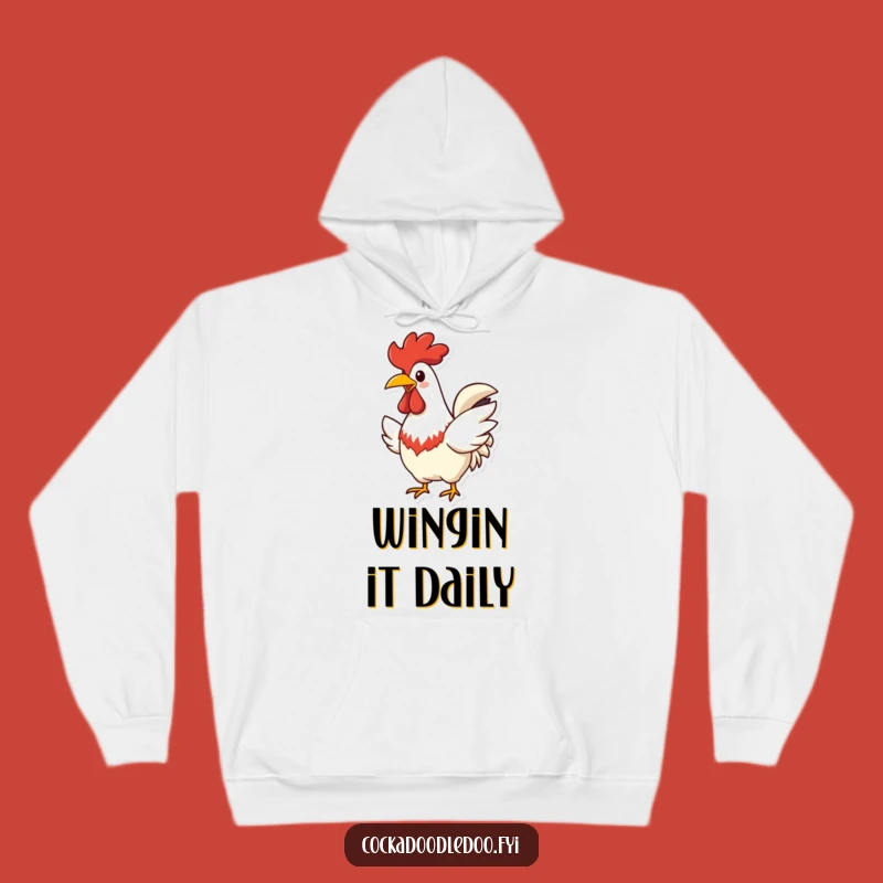 Funny Cheerful Rooster Hoodie: Cozy Flapping Style, Perfect Humorous Gift