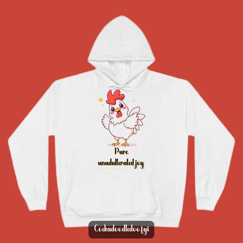 Funny Grinning Rooster Hoodie: Cozy Celebration Gift for Ultimate Comfort