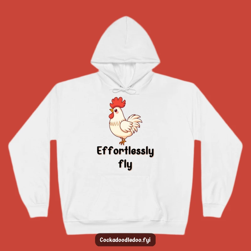 Funny Rooster Feather Hoodie: Cozy Gift for Whimsical Comfort Seekers