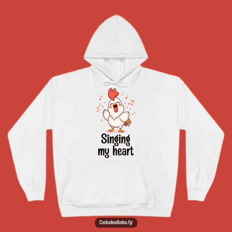 Funny Rooster Singer Hoodie - Cozy Character Comfort, Musical Vibes, Perfect Gift