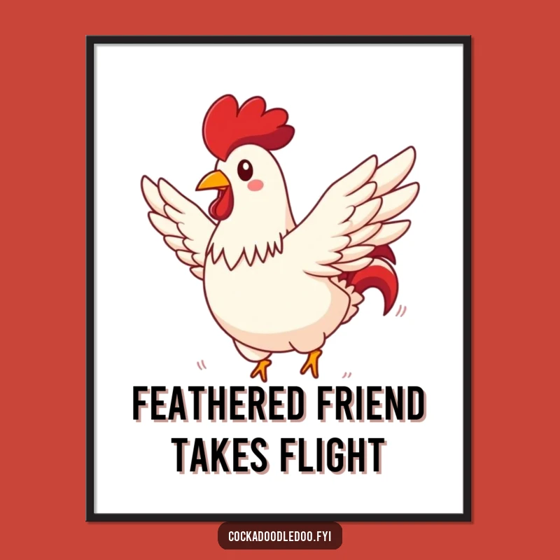 Free Printable Rooster Art: Sky High Shenanigans! Humorous Downloadable Wall Art for a Fun Vibe!