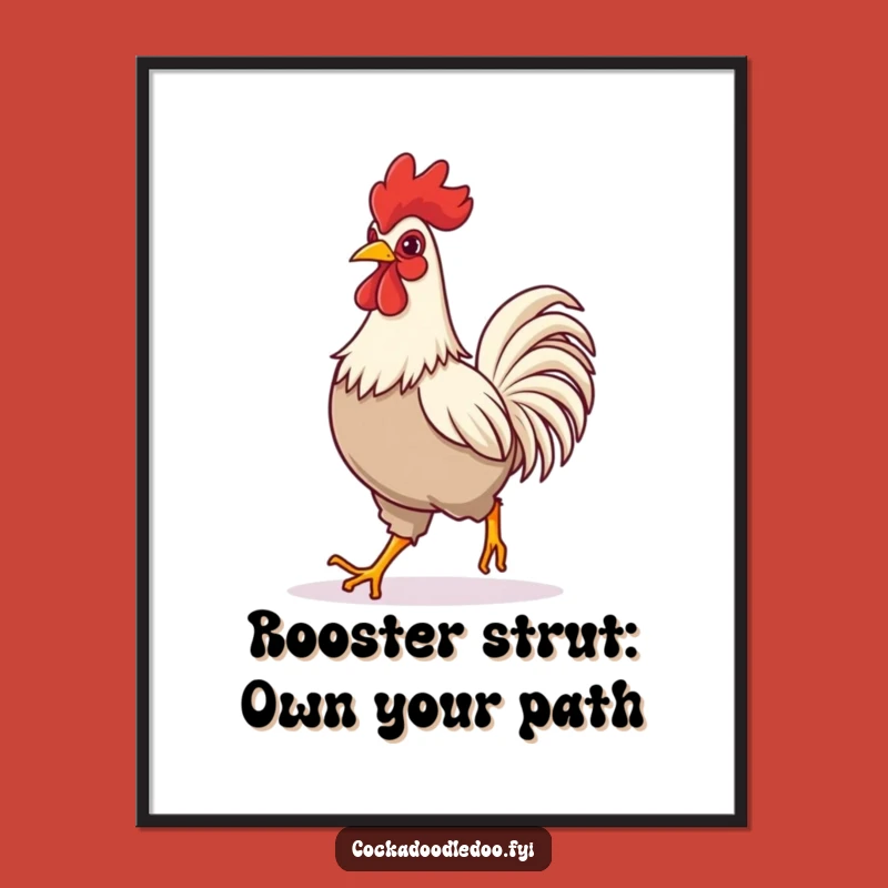Free Printable Wall Art: Strutting Rooster, Hilarious Downloadable Art for Home Decor!